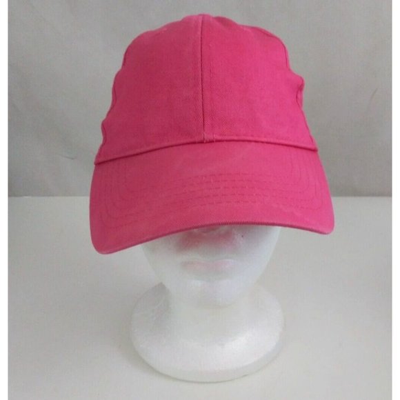 OSFM Women's Solid Pink Adjustable Baseball Cap - Picture 1 of 6